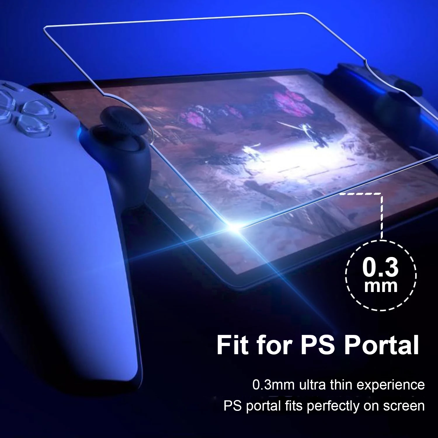 Paquete de 2 unidades de vidrio templado 9H para Portal PlayStation, Protector de pantalla de borde redondo con burbujas antihuellas, película de 0,3mm para Portal PS - imagen 4