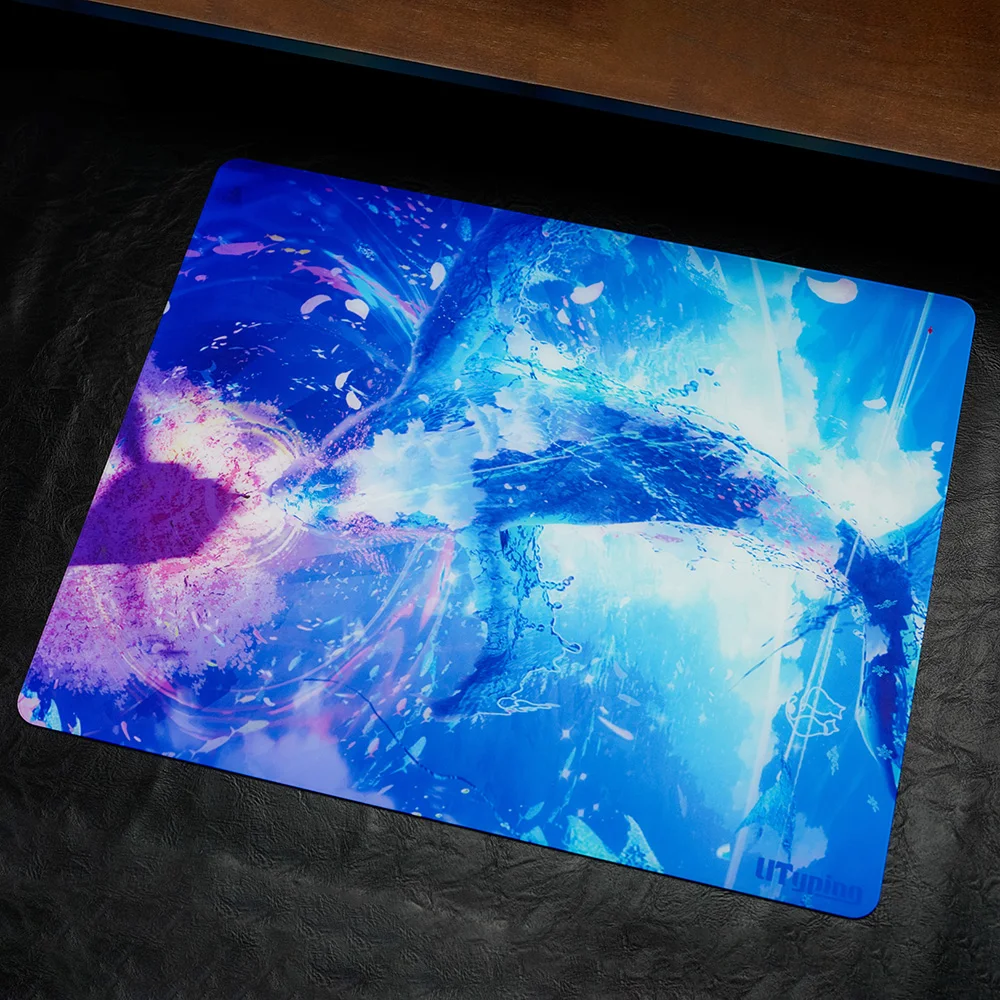Utyping × Alfombrilla de ratón para juegos Makoron Glass 500 * 400 mm Vidrio de ensueño dibujado a mano + Alfombrilla de ratón de fantasía con base de silicona antideslizante completa - imagen 3