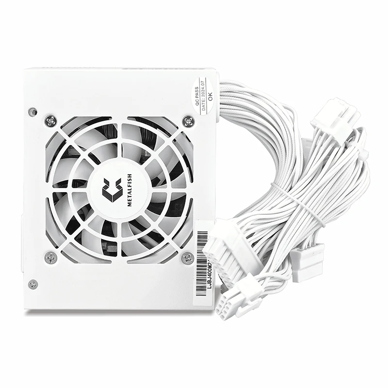 METALFISH SFX400W fuente de alimentación blanca 220 ~ 230V entrada Dual 6 + 2Pin puertos PCIe alta eficiencia ventilador PWM silencioso juego ordenador PSU - imagen 4