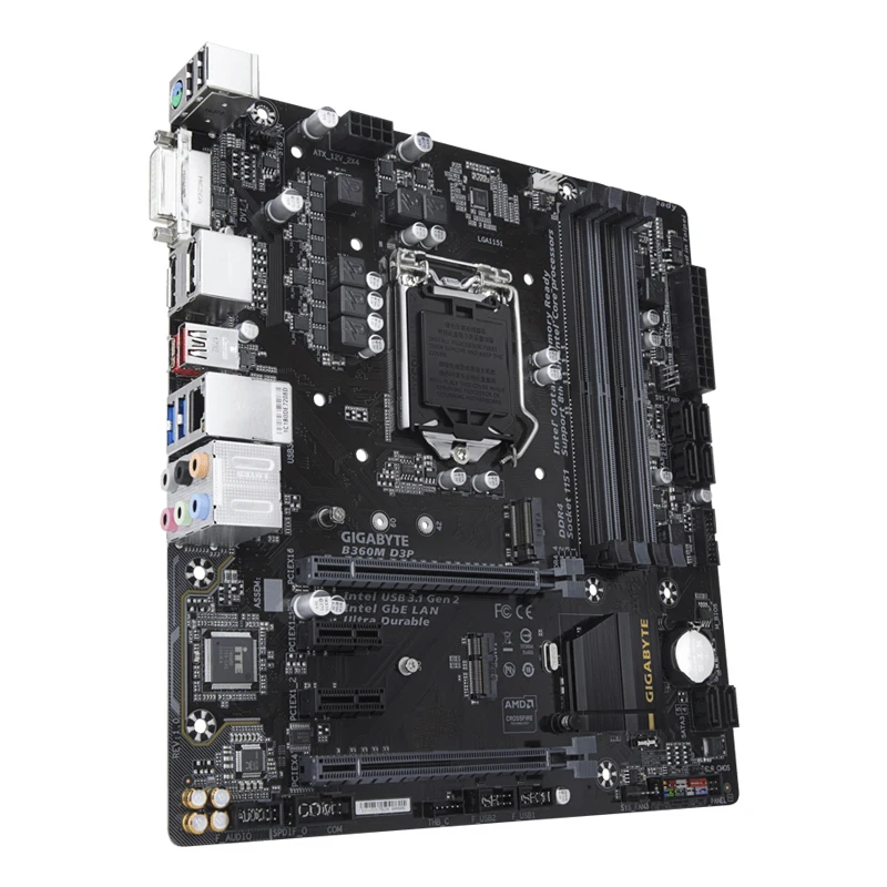 GIGABYTE-placa base B360M D3P, M-ATX, Intel B360, LGA1151, DDR4, SATA3, M.2, DVI-I, DP - imagen 3