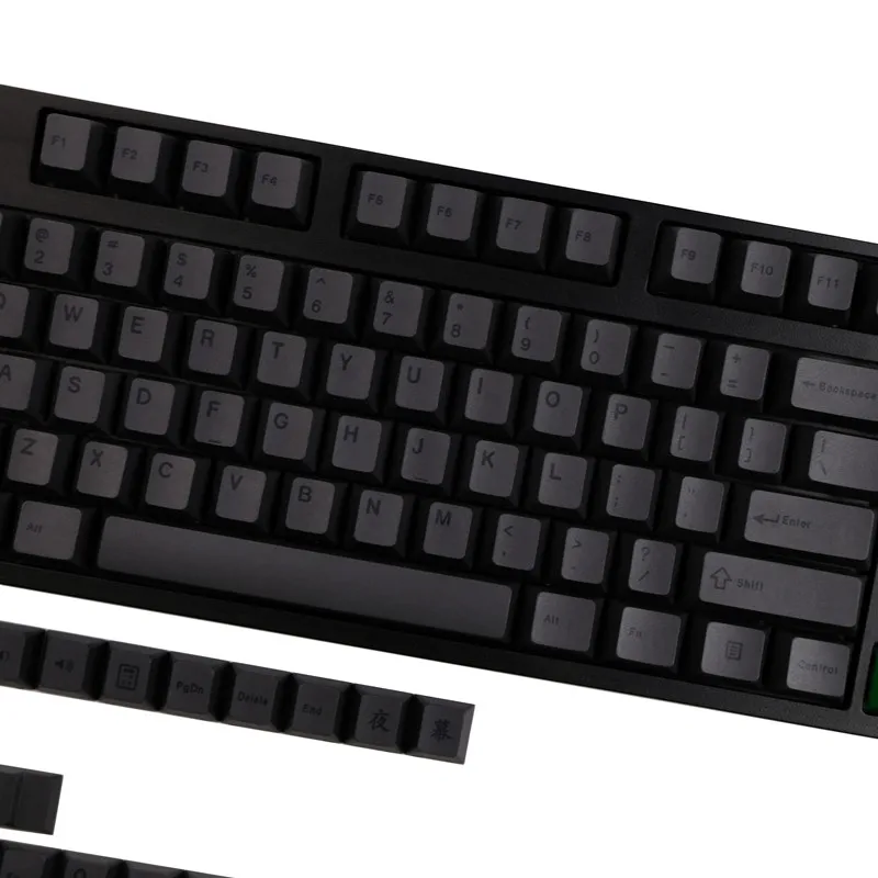 GMK-teclas de cortina nocturna, accesorio con 130 teclas, perfil de cereza, PBT, tinte, sublimación, Teclado mecánico para interruptor MX con cambio de 1,75u - imagen 3