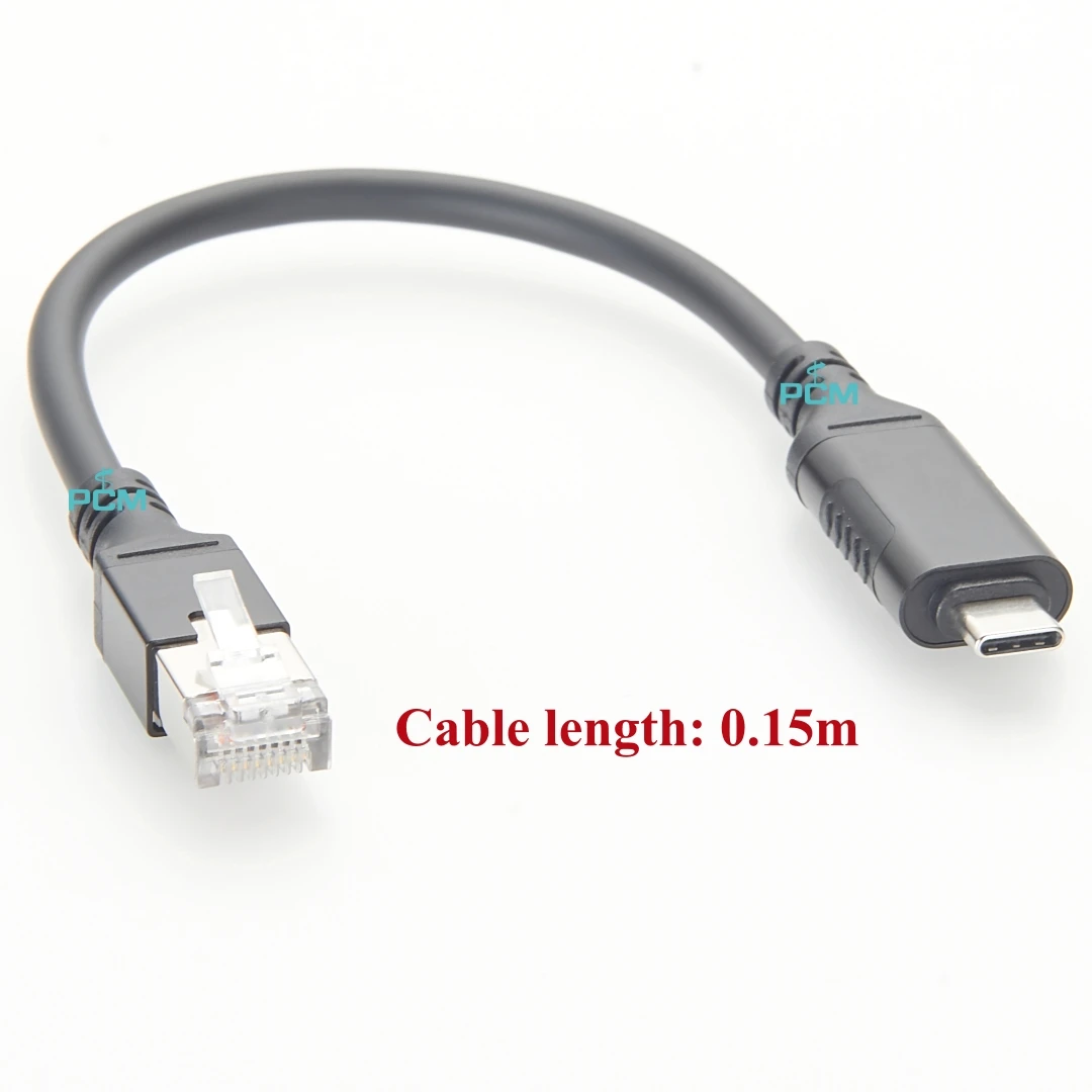 Adaptador USB C tipo C 3,1 a RJ45, conector de cable Ethernet 8P8C, 1000Mbps, 1G, red LAN Cat6, cable de alta velocidad para ordenador portátil - imagen 2