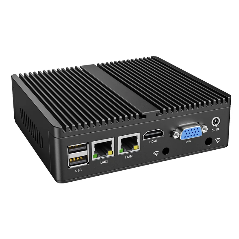 Mini PC industrial sin ventilador dentro del procesador Intel Core/Celeron de doble núcleo 2 puertos 1GbE doble DB9 COM RS232 o RS485 G30-1168-2L2C - imagen 4
