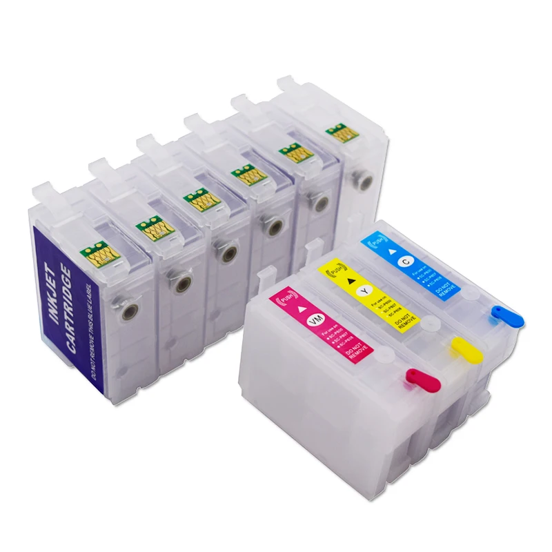 T7601 - Cartucho de tinta recargable T7609 30ML con chip permanente ARC para Epson Surecolor P600 SC-P600 - imagen 2