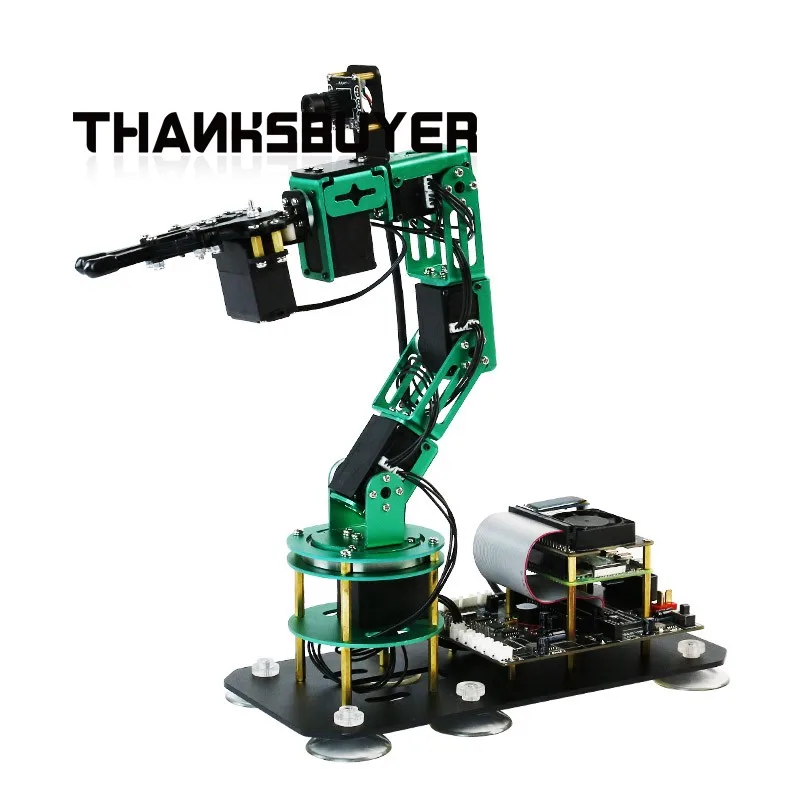 DOFBOT AI Vision brazo robótico brazo de Robot de 6 ejes ensamblado con ROS con placa base para Raspberry Pi 4B/4G 4B/8G para JETSON NANO