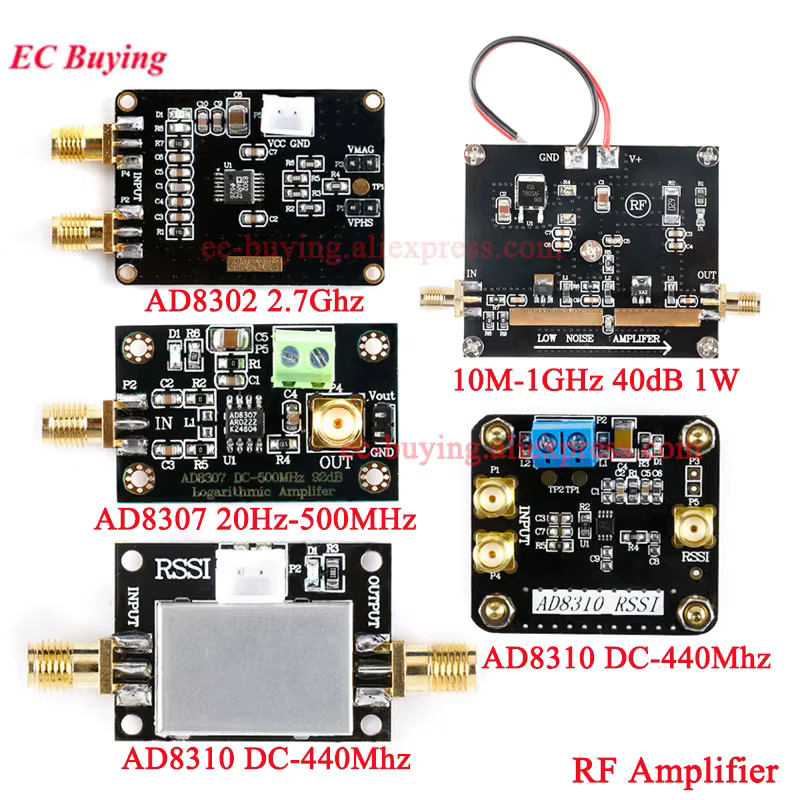 Amplificador RF AD8307 500 MHz – Módulo Alta Potencia 40 dB