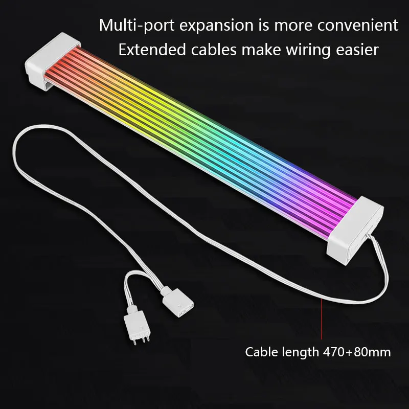 Placa de luz ARGB plegable UPSIREN, adecuada para tarjeta gráfica 24 pines/8 pines/2x8 pines/12VHPWR/tira de luz decorativa de placa base - imagen 4