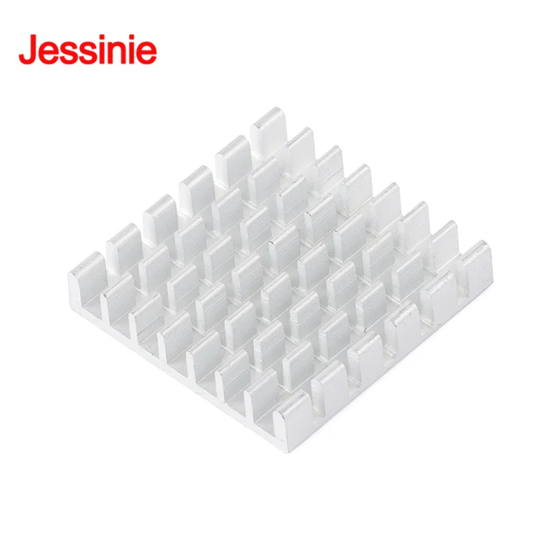 100 uds/1 unidad 25*25*5mm disipador de calor de aleación de aluminio disipador de calor Chip electrónico IC radiador de refrigeración enfriador para CPU RAM GPU PCB - imagen 4