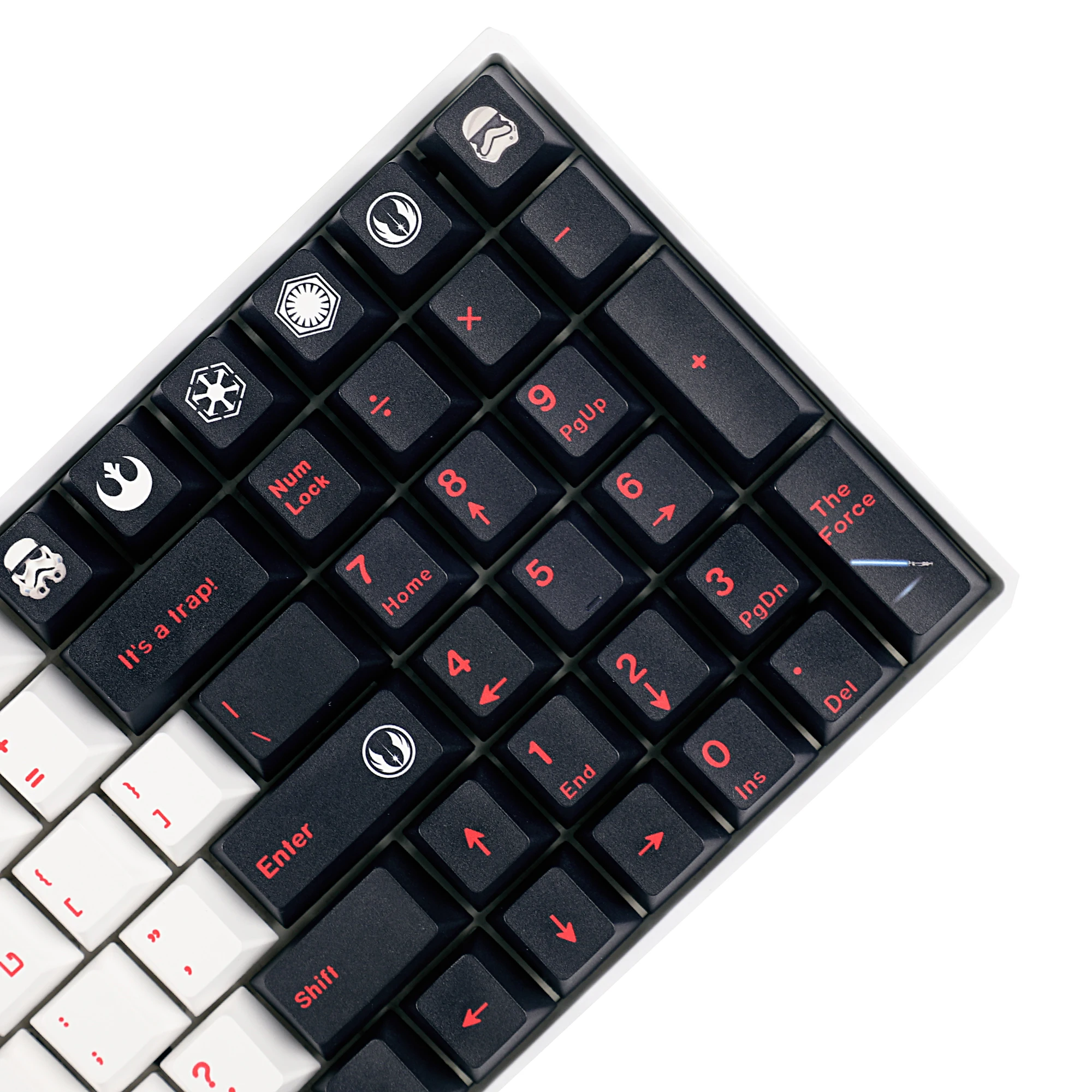 Planet Wars-teclas de 136 teclas con perfil de cereza, subteclas de tinte de cinco lados, teclas PBT para teclado TKL 61 64 68 75 87 96 104 108 Keychron MX - imagen 3