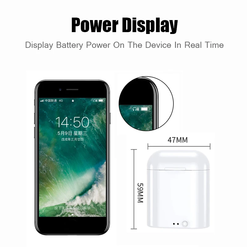 Auriculares Mini Pods i7s Mini TWS auriculares inalámbricos verdaderos auriculares manos libres con reducción de ruido fone auriculares Bluetooth con micrófono - imagen 5