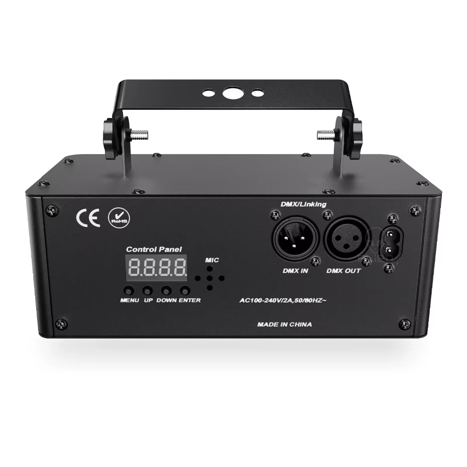 ALIEN 21 Agujeros RGB Fiesta DJ Disco Patrones de Haz Luz Láser Escenario Proyector UV LED Estroboscópico Sonido Activo Vacaciones Navidad Boda Lámpara