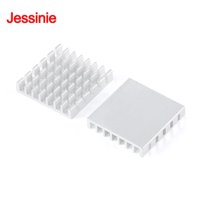 100 uds/1 unidad 25*25*5mm disipador de calor de aleación de aluminio disipador de calor Chip electrónico IC radiador de refrigeración enfriador para CPU RAM GPU PCB - imagen 5