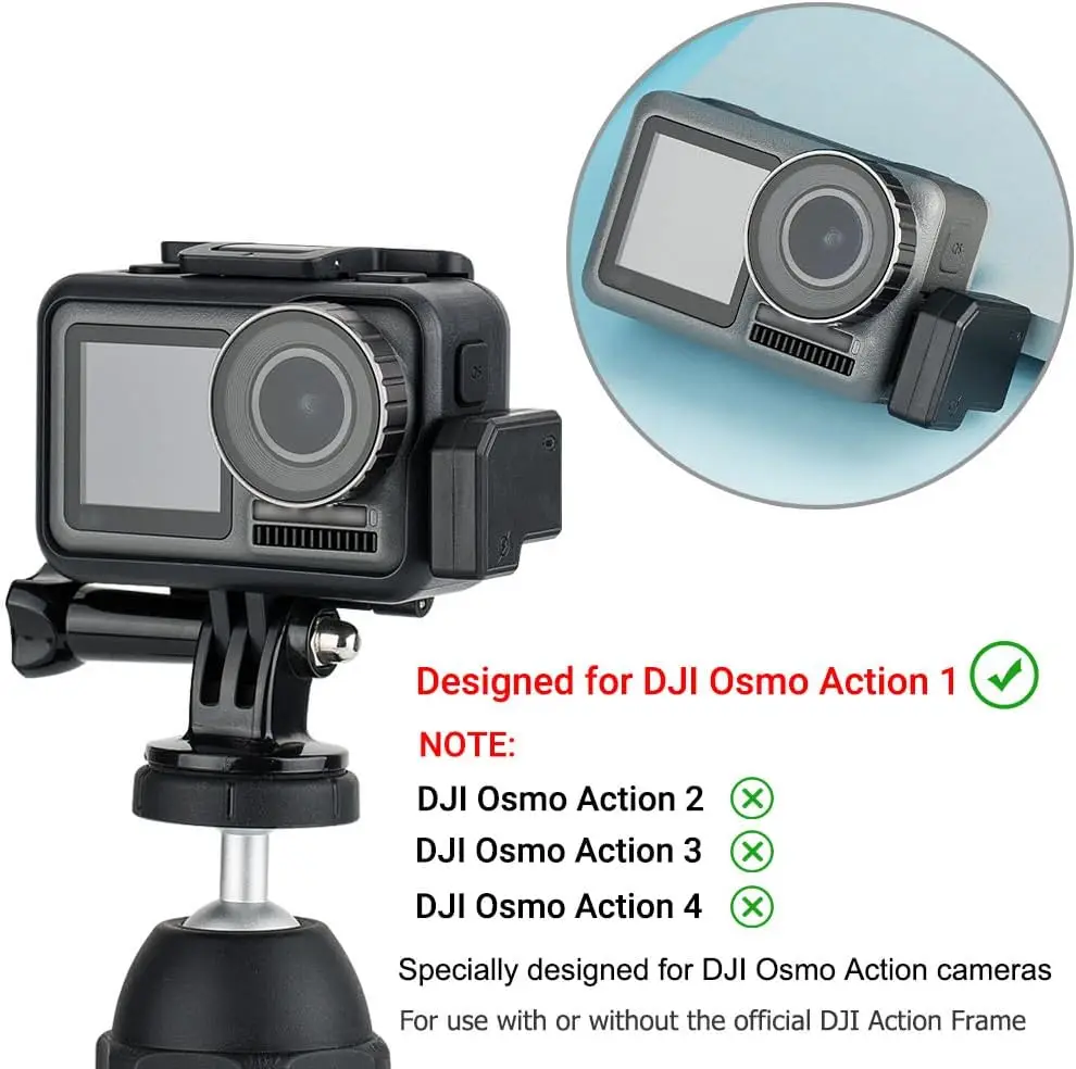 JJC-Adaptador de Micrófono Dual de USB-C, dispositivo solo para cámara DJI Osmo Action 1, compatible con carga de batería y transmisión de datos, 3,5mm - imagen 5