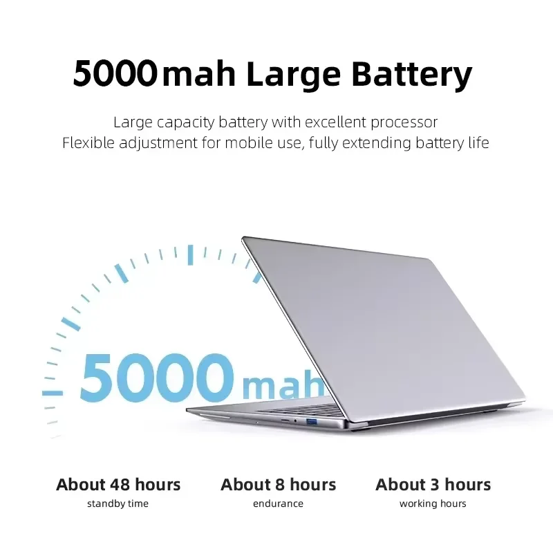 2025 computadora portátil de oficina Windows 11 Intel Atom x7 A3950 Notebook PC Gamer 12GB RAM 512GB 1TB SSD 1920*1080 computadora de oficina - imagen 5