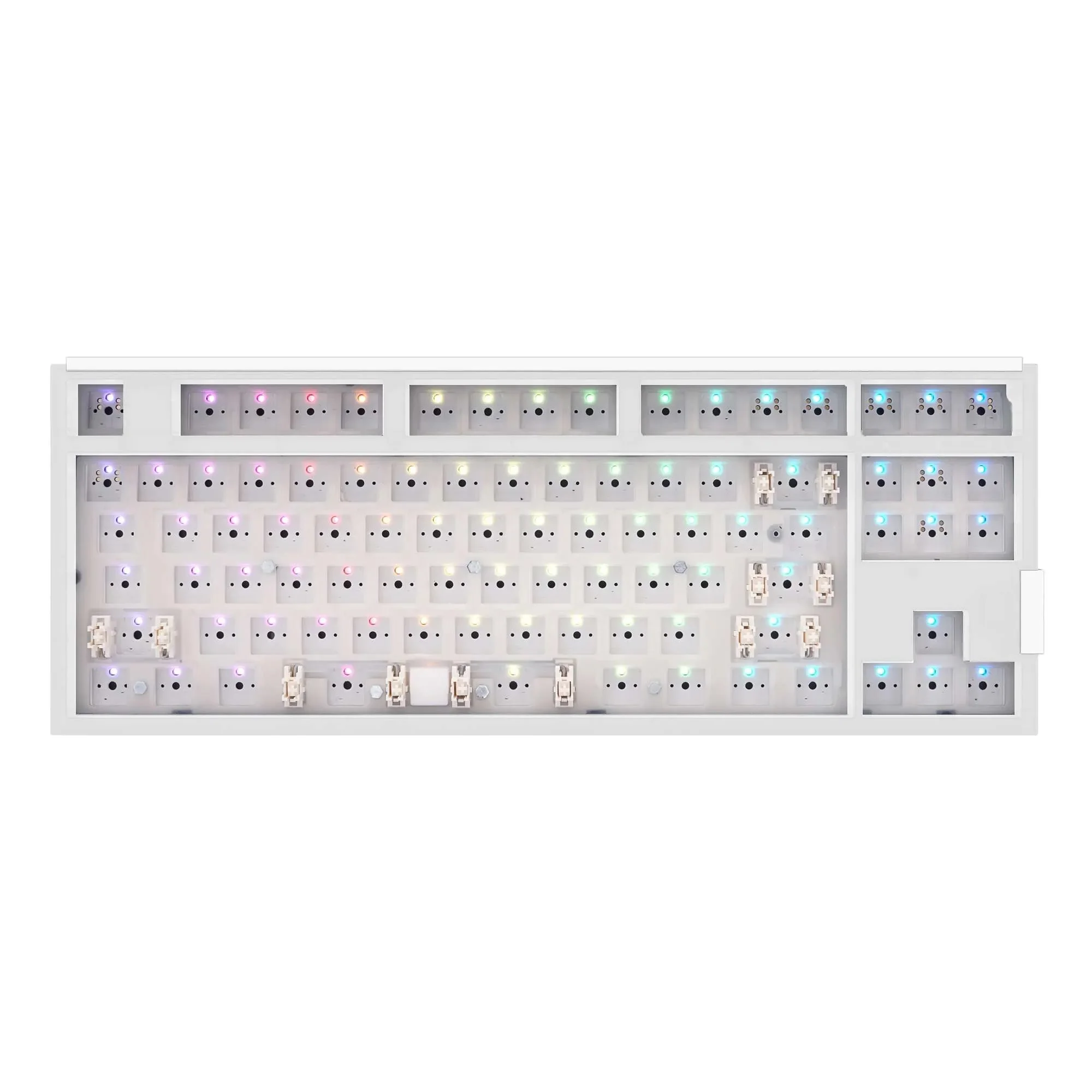 SKYLOONG GK87 Pro Kit de teclado de 3 modos Kit de teclado para juegos de baja latencia No con interruptores de pantalla Teclas Perillas Etiqueta engomada de acero - imagen 2