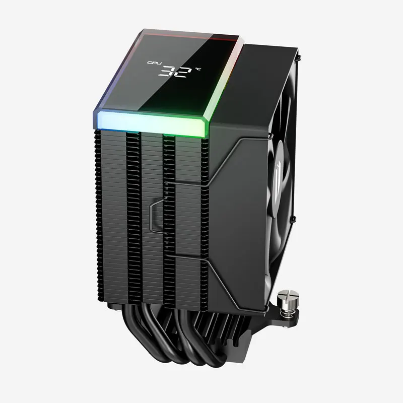 UPSIREN WALRUS NEON 90 pantalla Digital de temperatura enfriador de CPU/pantalla de visualización digital ARGB/4 tubos de calor/soportes LGA1851/1700/AM5 - imagen 5