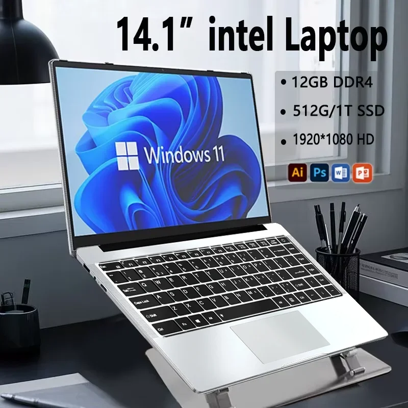 Ordenador portátil de 14,1 pulgadas, computadora con Intel Core i7 7500U, 12GB de RAM, 512GB, 1TB, 2TB, SSD, Windows 11, Notebook, PC, oficina, estudio, Gaming la