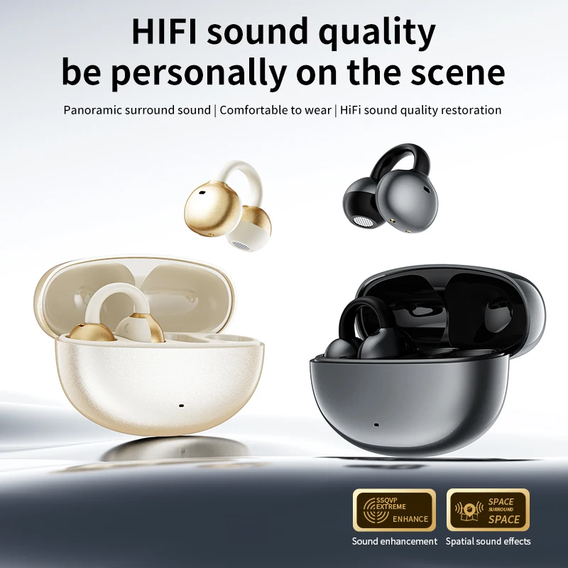 Clip de oreja inalámbrico Z72 auriculares Bluetooth auriculares deportivos no intrauditivos V6.0 reducción de ruido de música micrófono de llamada HD auriculares para juegos - imagen 2