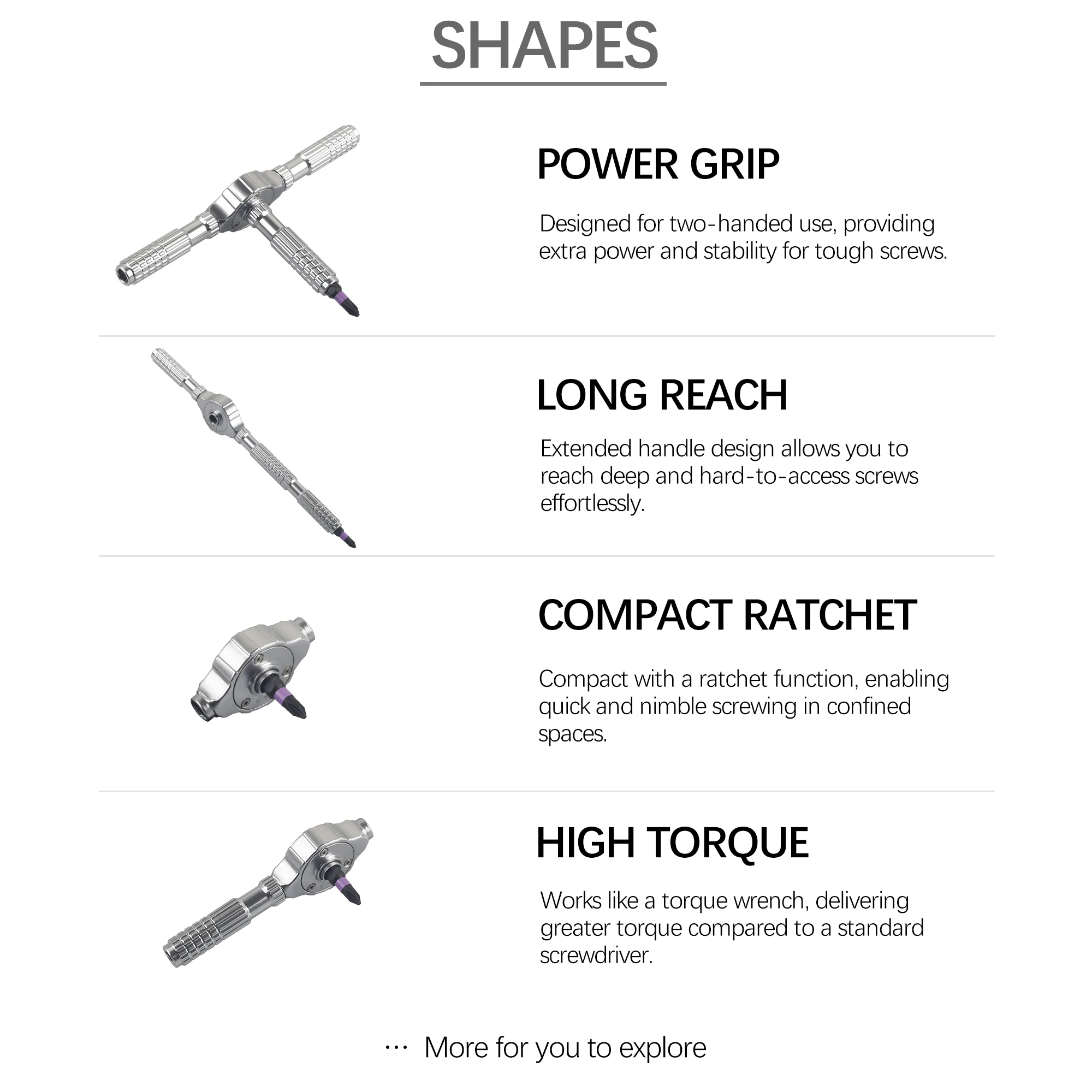 Destornillador en T 40 en 1, juego de destornilladores de trinquete, juego de herramientas de puntas magnéticas, herramientas manuales de precisión DIY para reparación del hogar y reparación de PC - imagen 5