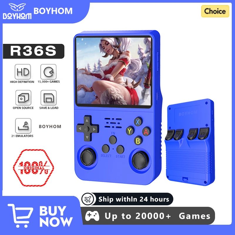 BOYHOM R36S Consola Retro Portátil IPS con Linux y Botones - imagen 2