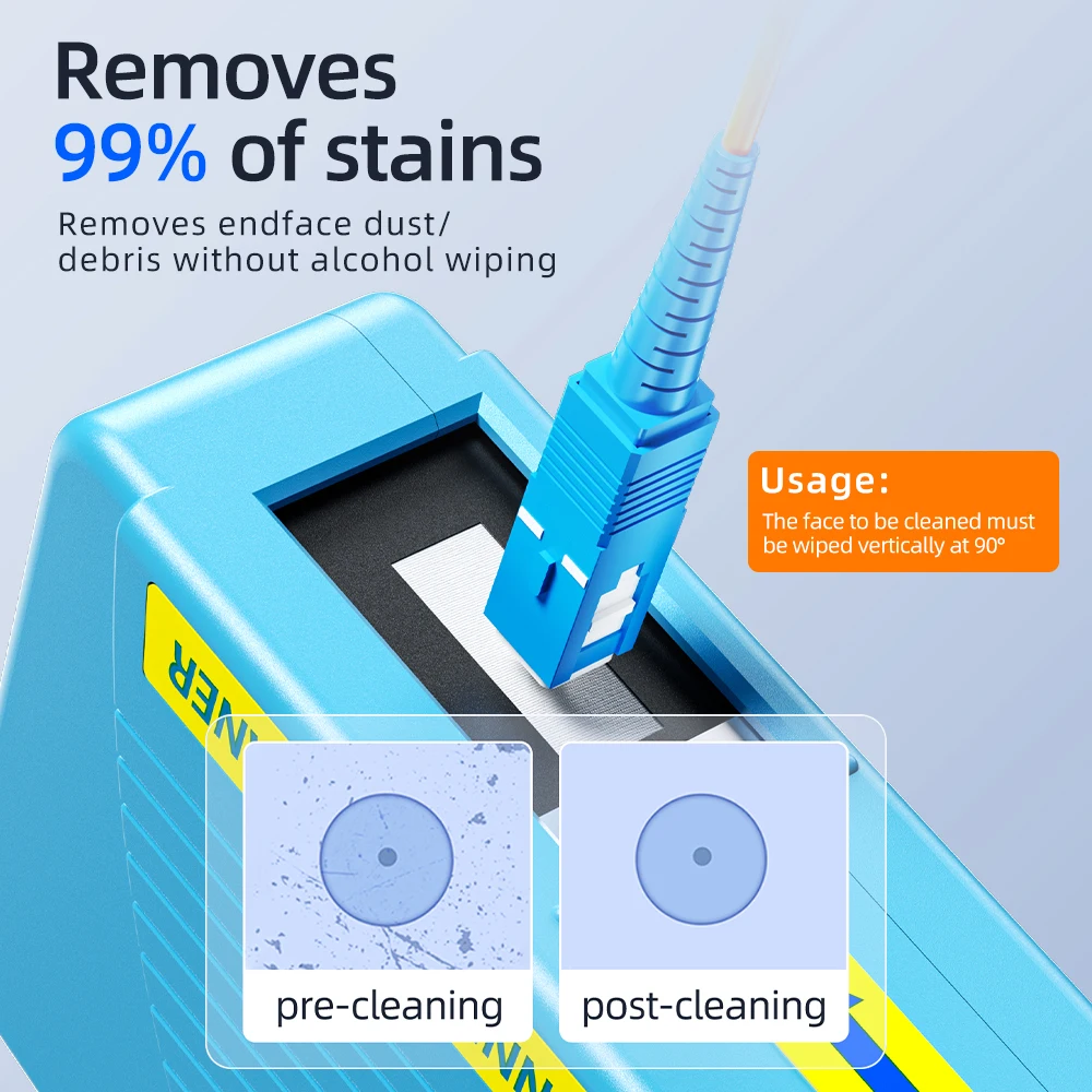 ZoeRax-caja de limpieza facial con extremo de fibra, limpiador en espiral para casete SC/ST/FC y herramienta eficiente de limpieza de fibra óptica - imagen 3