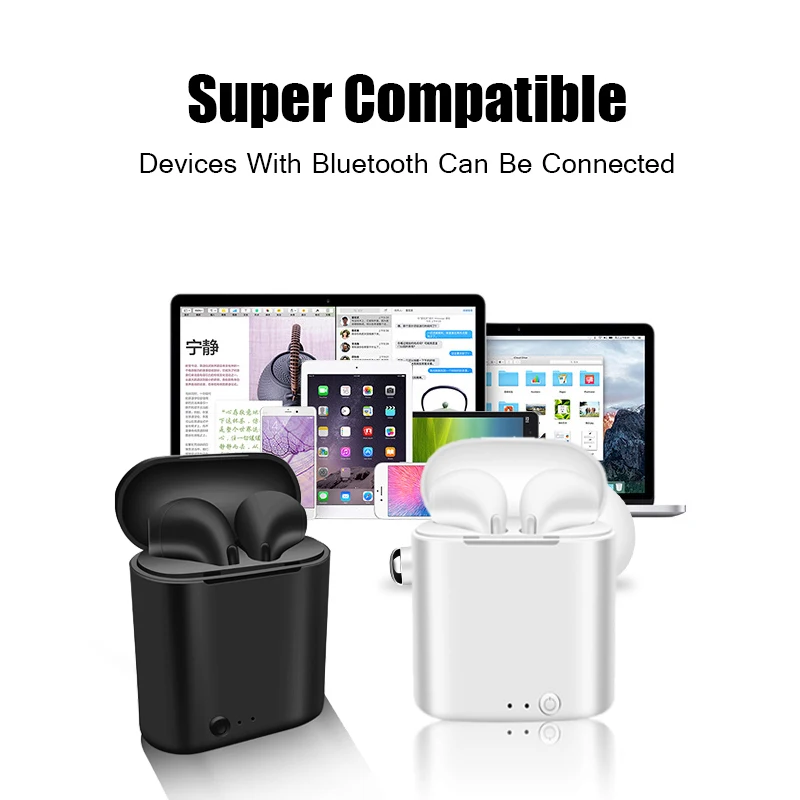 Auriculares Mini Pods i7s Mini TWS auriculares inalámbricos verdaderos auriculares manos libres con reducción de ruido fone auriculares Bluetooth con micrófono - imagen 5