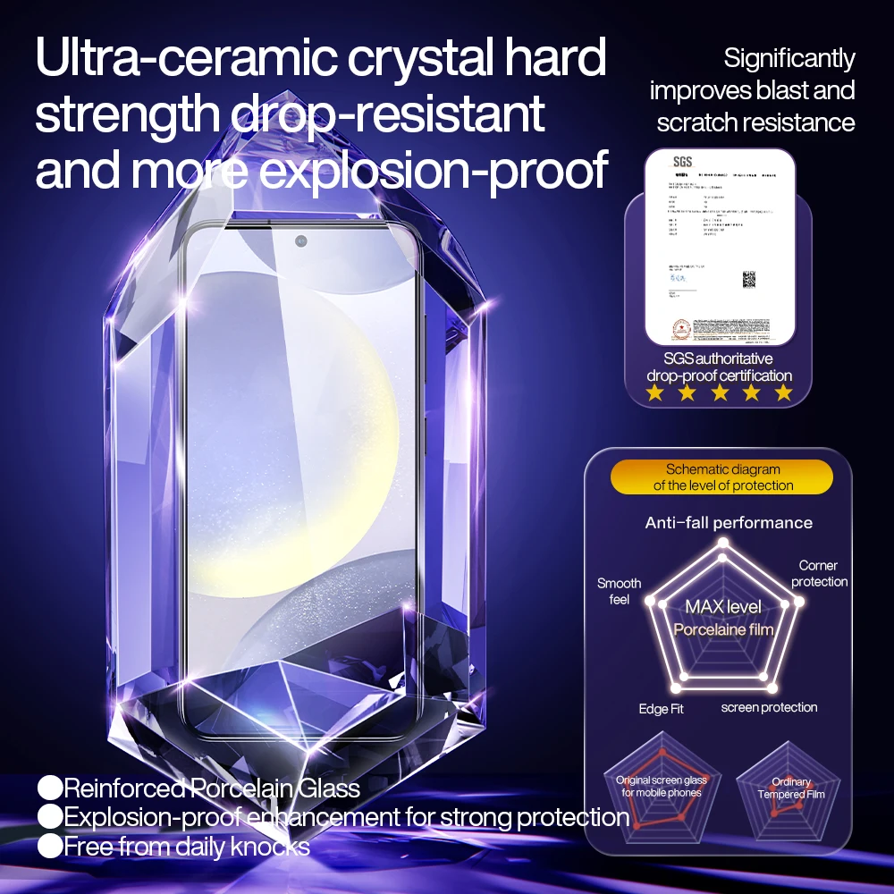 SmartDevil Protector de pantalla sin polvo para Samsung S24 HD película de vidrio templado transparente para Samsung S24 Plus antihuellas - imagen 4