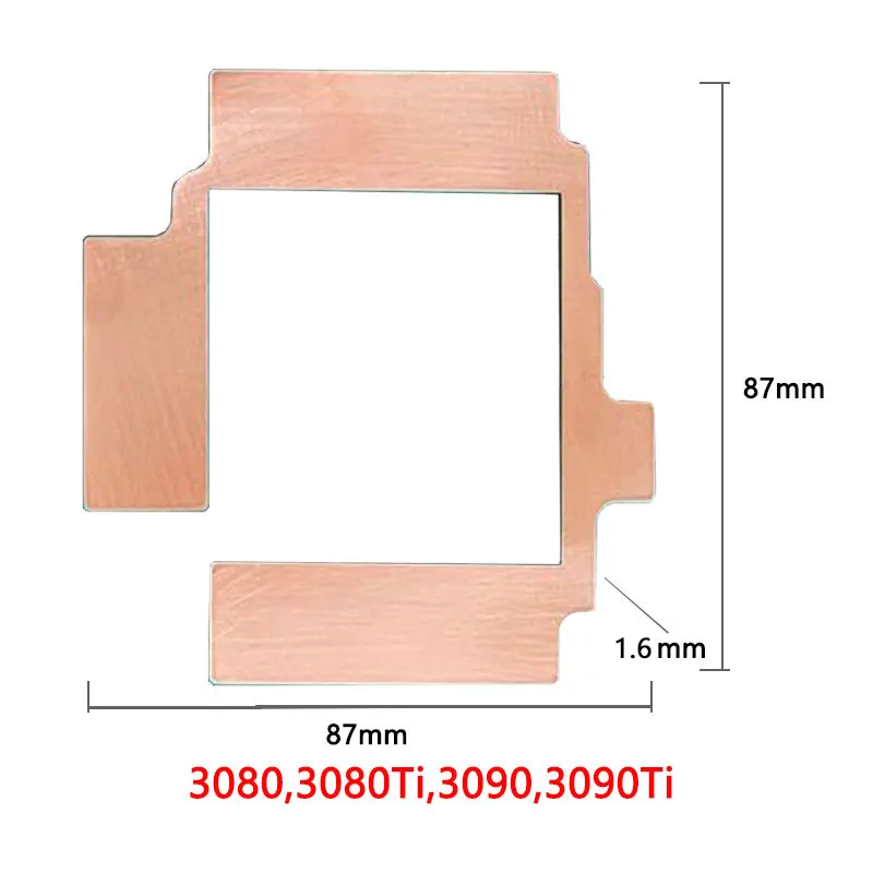 Disipador de calor de cobre GPU RAM para gráficos de memoria RTX 3060 3070 3080 3090 / 5600 5700 refrigeración GPU 15-40 ℃   Almohadilla térmica - imagen 4