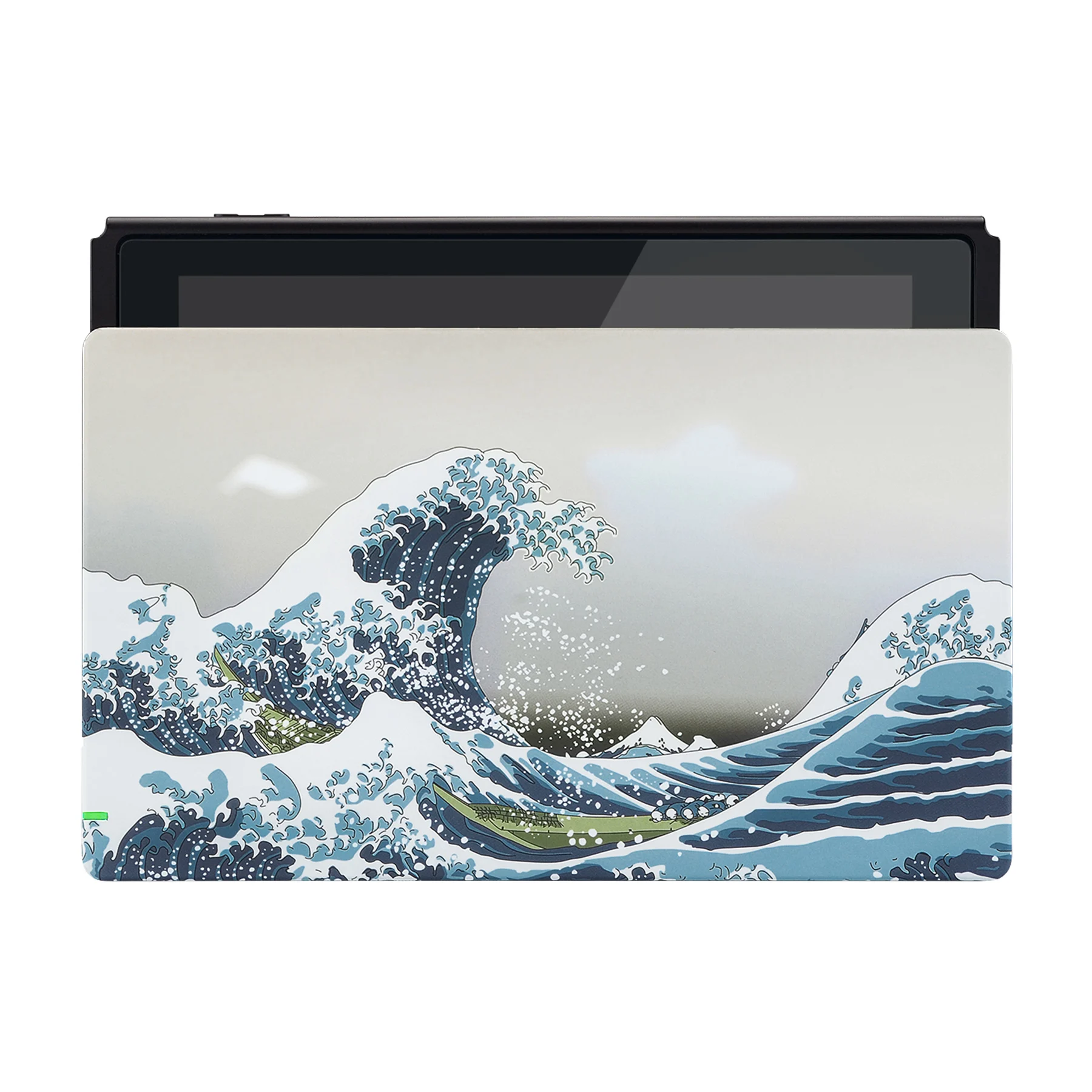eXtremeRate Placa frontal de agarre de tacto suave personalizada Carcasa de repuesto DIY para Nintendo Switch Dock - The Great Wave - imagen 3