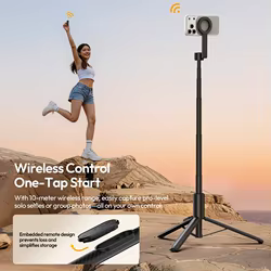 Ulanzi SK27 palo de Selfie portátil trípode versión magnética/versión de abrazadera de teléfono poste de 8 secciones seguimiento Vlog dinámico disparos Vlog