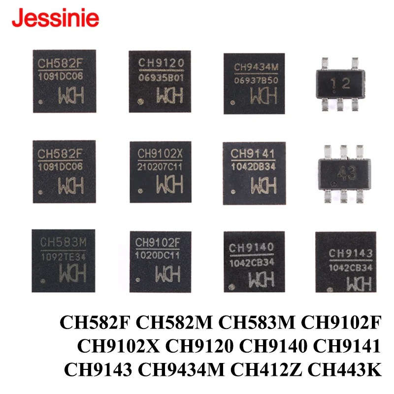 20 piezas/1 unidad CH9102F CH9102X CH412Z CH443K CH582F CH582M CH583M CH9120 CH9140 CH9141 CH9143 CH9434M USB a Chip de interruptor analógico serie