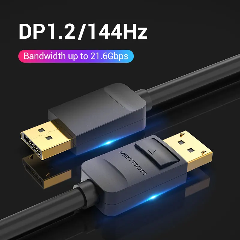 Vention-Cable Displayport DP a DP, adaptador de TV para ordenador, conector de puerto de pantalla para PC, Macbook, HDTV, proyector, 4K, 60Hz, 1m, 5m - imagen 2