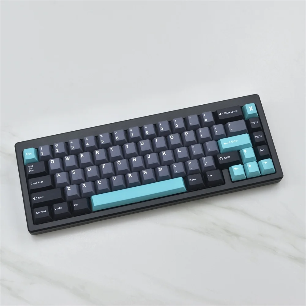 Teclas de pulso GMK de 129 teclas, perfil de cereza, sublimación de tinte PBT, teclas de teclado mecánico para interruptor MX con cambio 1.75U 2U