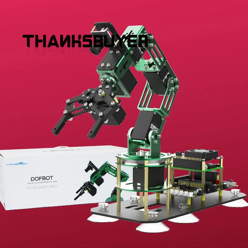 DOFBOT AI Vision brazo robótico brazo de Robot de 6 ejes ensamblado con ROS con placa base para Raspberry Pi 4B/4G 4B/8G para JETSON NANO - imagen 5