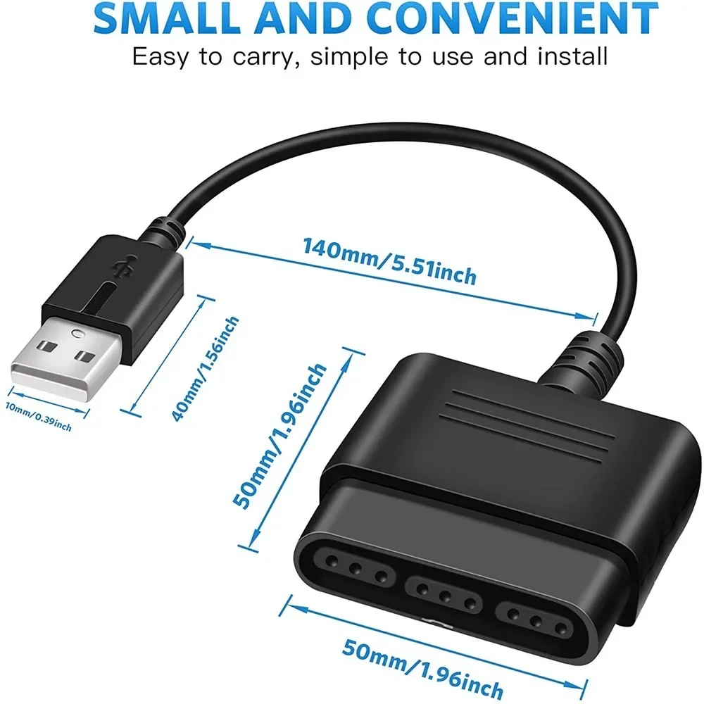 Mando a distancia para Sony PS2, mando Dualshock 2 a 3 PS3 PC, adaptador de juegos USB, Cable convertidor sin controlador - imagen 2