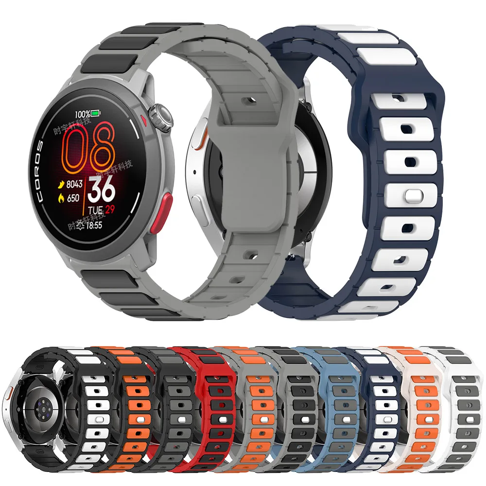 Para COROS PACE Pro Smartwatch banda de silicona 20mm 22mm pulsera deportiva para COROS PACE 3 2/APEX 2 Pro/APEX 42mm 46mm correa de hombre