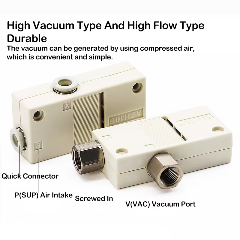 Generador de vacío serie AZH Tipo de intubación/Tipo de rosca Tipo de alto vacío Rosca/Tipo de flujo grande AZH05/07/10/13BS/BL - imagen 3