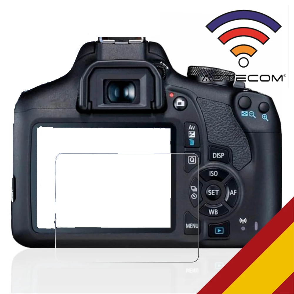 ACTECOM Protector de Pantalla Hidrogel compatible con Canon EOS 70D 80D 90D Flexible Membrana Lámina Antiarañazos Autorreparación Mi 10 Lite