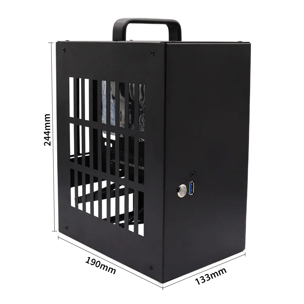 MINI ITX PC Case 6.1L A4 Chasis SFX HTPC Mini ITX Tarjeta gráfica de computadora de juego - imagen 5