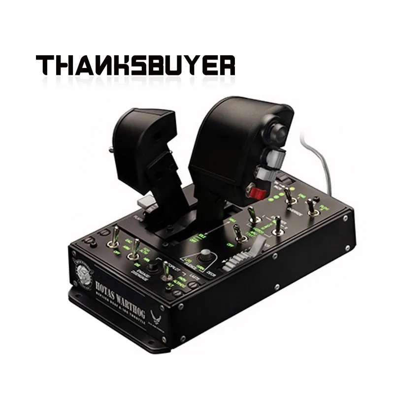 Simulador de vuelo HOTAS Warthog A-10C, cuadrante de acelerador de Metal con sistema de fricción ajustable para juegos de simulación Thrustmaster