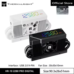 Thermalright HR-10 2280 Pro Digital, disipador para SSD M.2 con pantalla