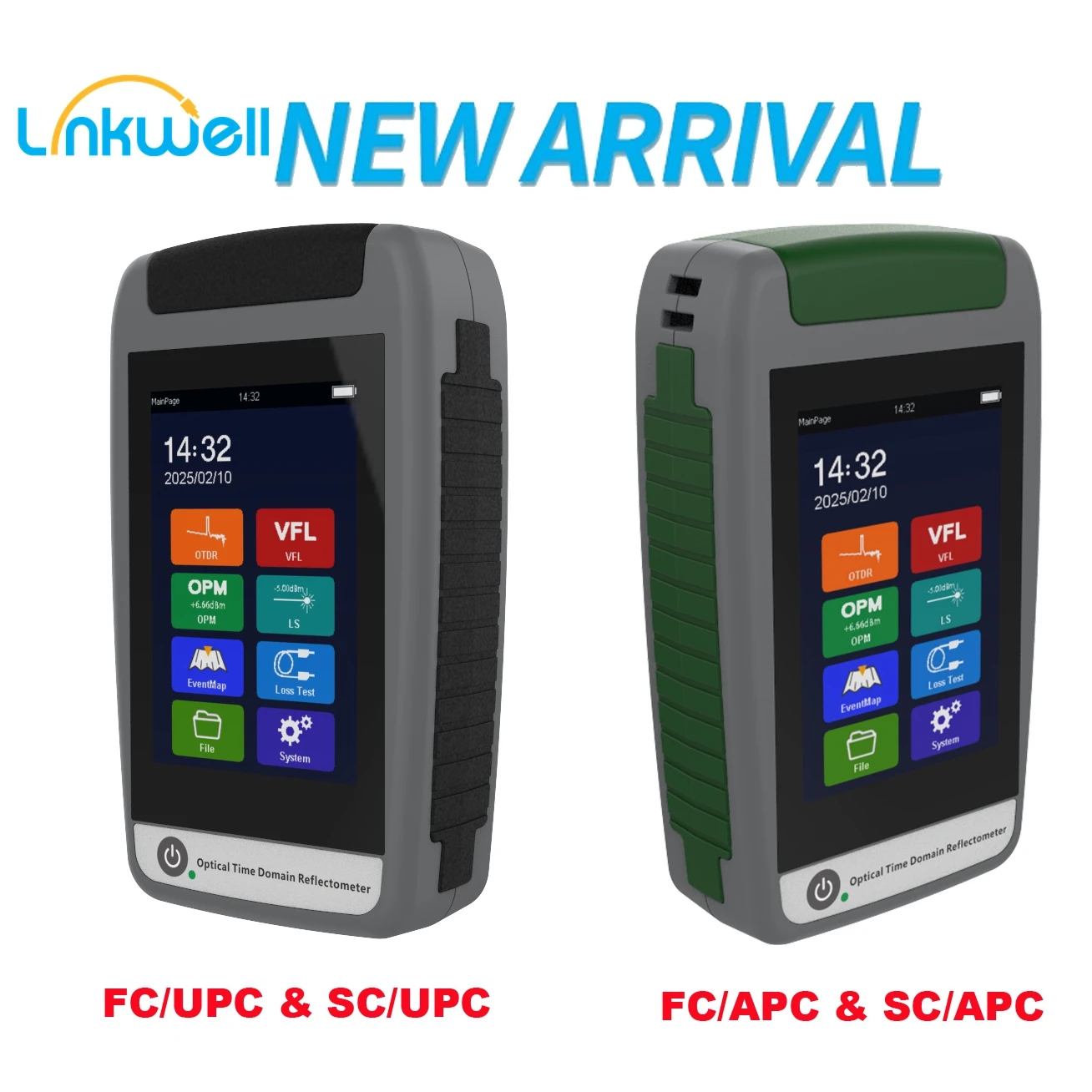 OTDR 1310nm 1550nm 100KM 22-20dB Reflector de fibra óptica iOLM OPM VFL fuente láser luz roja y luz verde- - imagen 3