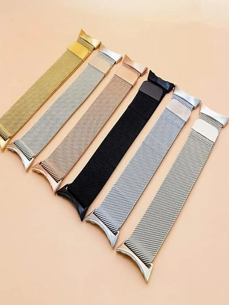 Correa de bucle milanés para Google Pixel Watch 2, pulsera magnética para Google Pixel Watch, Correa de acero inoxidable - imagen 2