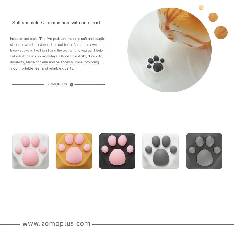 JKDK ZOMO-lindas llaves de garra de gato rosa, simulación de pegamento suave, niña individual, regalo creativo - imagen 2