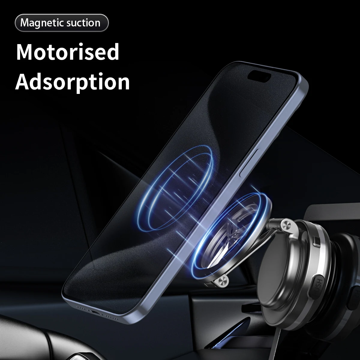 360 °   Soporte magnético para teléfono con ventosa magnética de vacío eléctrico plegable ajustable para espejo de gimnasio de coche todos los teléfonos - imagen 2