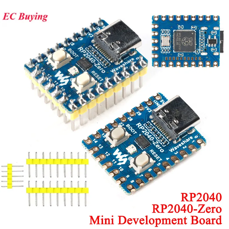 10 uds/1 pieza RP2040-Zero RP2040 para microcontrolador Raspberry Pi PICO Placa de desarrollo Dual-core Cortex M0 + procesador 2MB Flash
