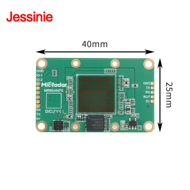 Módulo de Radar de onda milimétrica para conteo de personal R60BMP1, 60G, distancia de movimiento humano, ángulo, velocidad, módulo de Radar de percepción