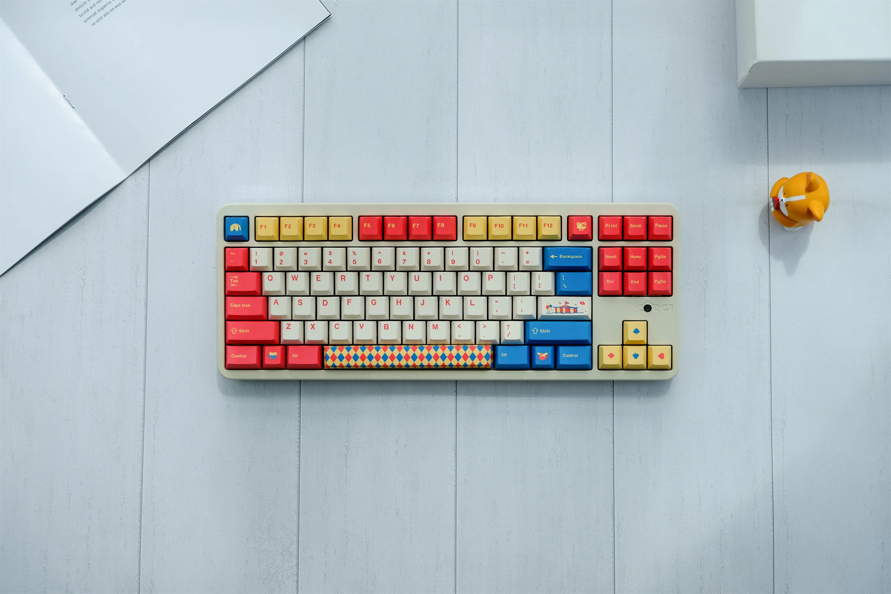 GMK Circus Keycap, 134 teclas PBT Keycaps Cherry Profile DYE-SUB Teclas GMK personalizadas para teclado mecánico