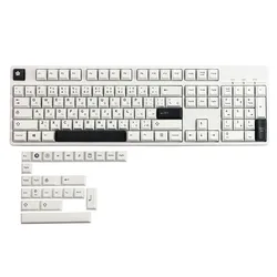 Teclas PBT perfil cereza sublimación blanco negro MX Switch