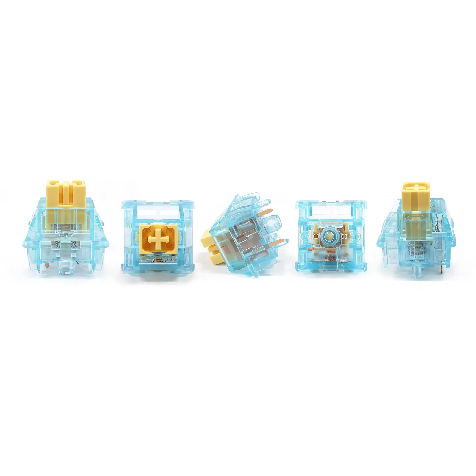 Skyloong-interruptor silencioso de 35 piezas para teclado mecánico, interruptor de vástago SMD RGB Mx de 5 pines, color marrón, amarillo, plateado y rosa - imagen 5